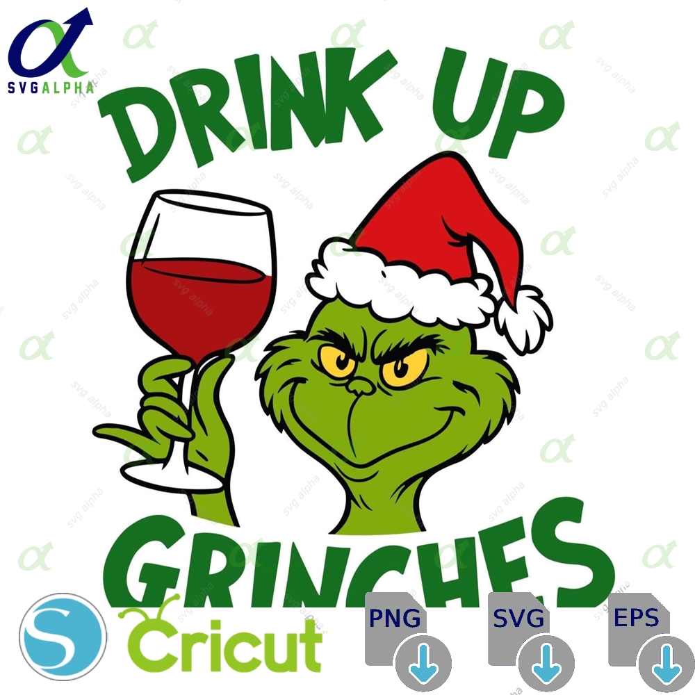 Drink Up Grinches Sweatshirtsfunny Christmas Wine Sweater Holiday Party Grinch Shirtsanta Hat Graphic Tee